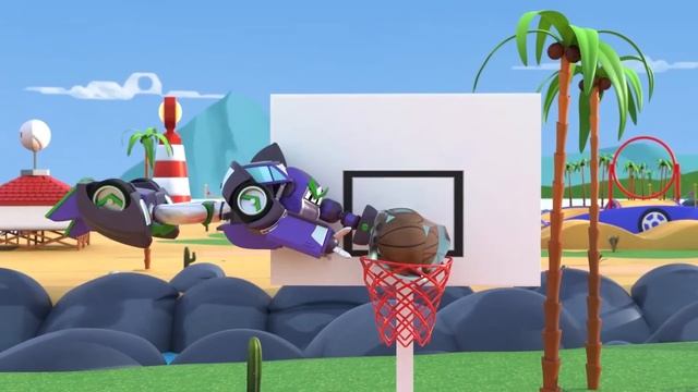 Робот экскаватор использует свою дрель, чтобы победить ЗЛОГО РОБОТА! - Дети работают вместе смотреть онлайн