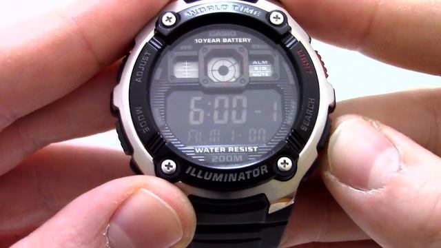 Часы Casio Illuminator AE-2000W-1B - Инструкция, как настроить от PresidentWatches.Ru смотреть онлайн