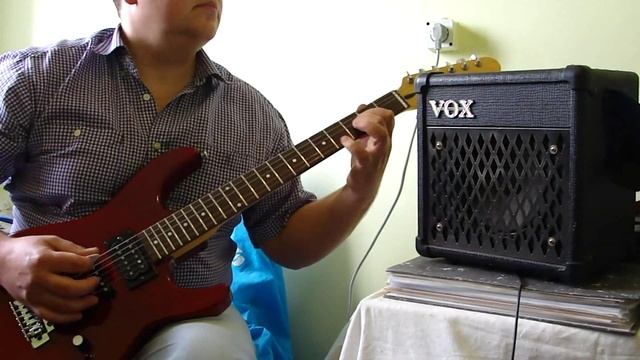 Обзор электрогитары Phil Pro MS25 - с перепаянным нэковым хамбакером на 2 сингла на Комбике Vox DA5 смотреть онлайн