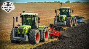 КРАСИВАЯ ВСПАШКА - Тракторы CLAAS XERION с новыми плугами LEMKEN и OPAL-AGRI!