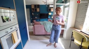 Яркая кухня-гостиная со стеклянной перегородкой. Советы по ремонту и дизайну интерьера