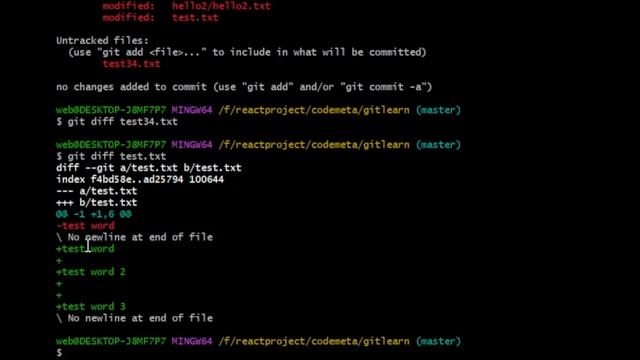Git Tutorial: How To Find Difference Of Modified files Or Use Of Git Diff Command