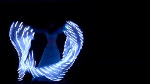 Звёздное сияние - танец со светодиодными веерами вейлами