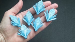 КАК просто СДЕЛАТЬ МАЛЕНЬКИЕ СНЕЖИНКИ из фоамирана ❄ Новый год