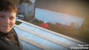 Односкатная #крыша каркасной бани.