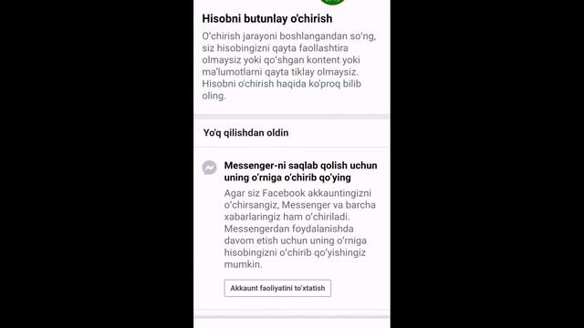 Facebook Accountni O'chirish |Delete Facebook Account Yangi Usul 2022-2023