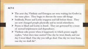 Waiting for Godot by.Samuel Beckett in tamil..