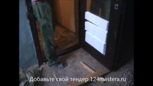 Установка дверей в Леруа Мерлен с расширением стены 32 см