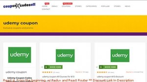 React js. From the beginning. w/ Redux and React Router coupon - udemy discount