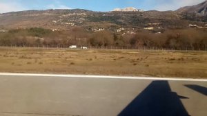 Аэропорт Тиват. Черногория. Взлет. Январь 2019.