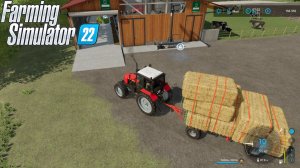 FS22 - Кормим коров в новом коровнике #34