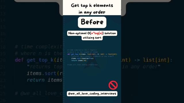 An efficient way to get top k elements in any order