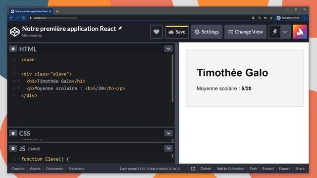 Notre première application avec React - Challenge (10/33) смотреть онлайн