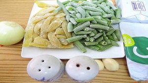 Стручковая фасоль в сметанном соусе.