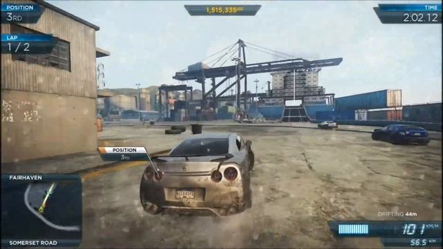 NFS Most Wanted Nissan GTR Circuit Race - Fast Lane смотреть онлайн