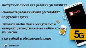 Самое быстрое подключение Тарифа МТС с безлимитным интернетом
