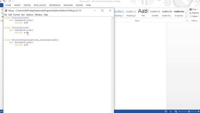 Multiple Inheritance Example in Python смотреть онлайн