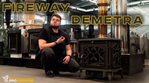 Красивая дизайнерская печь Fireway Demetra