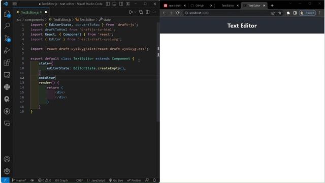 Creating a Text Editor using ReactJS