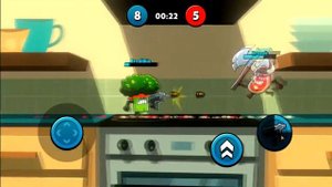 Битва на кухне в игре Банда Пищи Food Gang