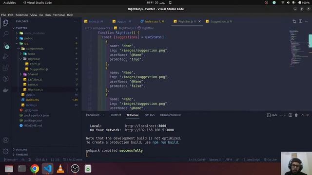 ? #2 Build Responsive Twitter 2.0 Clone With ReactJS | Html To React | React JS  Beginner Projects
