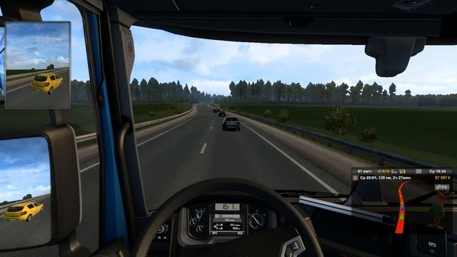 Eurotruck simuliator 2 Едем по России СПБ - ПСКОВ Застряли на на переезде ![ВИДЕО] смотреть онлайн