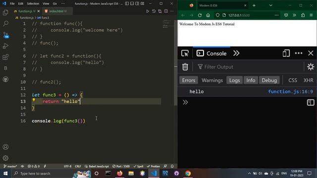 Arrow Function | Template Literals | String Interpolation | Modern JS ES6 | 2023