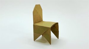 Как сделать стул из бумаги. Оригами поделки