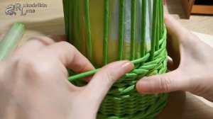 Урок 9/узор Ситец 3 на 2/плетение из газетных трубочек