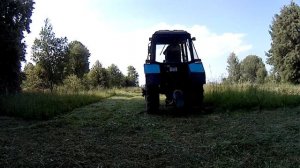 Косьба МТЗ 82 + КС-2,1 с укороченным брусом.