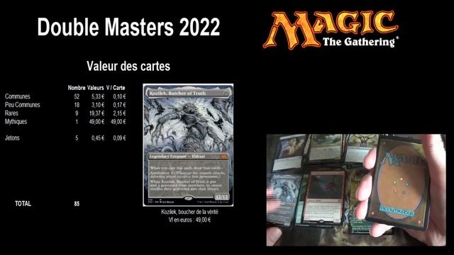 Analyse et rentabilité de l'ouverture de 5 boosters de draft Double Masters 2022 смотреть онлайн