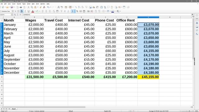 LibreOffice Calc Tutorial - [ Spreadsheet Tutorial ]