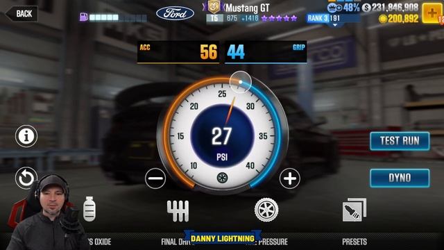 CSR2 Mustang GT Elute Tuner Shift Tune Review, Live Racing setup