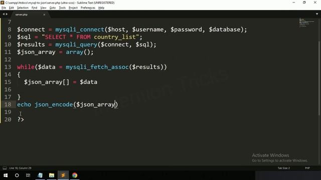 Get JSON Data from MySQL Database and show in HTML using PHP and Ajax смотреть онлайн