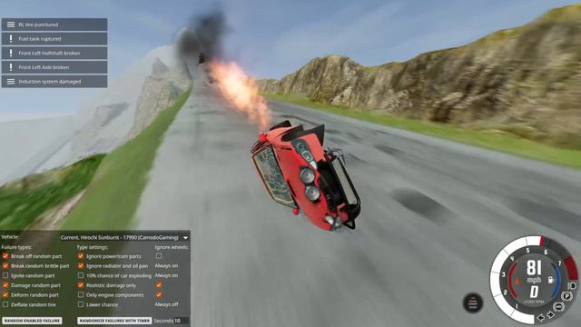 Random Failures Races But Every Vehicles EXPLODES in BeamNG Drive Mods!