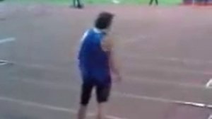 Пьяный Иван Ухов прыгает в высоту