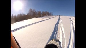 Зимний банан за снегоходом; Покатушки в горах!