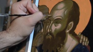 Byzantine Icon. How to Paint Faces and Beards the Cretan Way