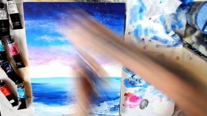 Розовое Дерево / Картина акрилом / Как рисовать акрилом