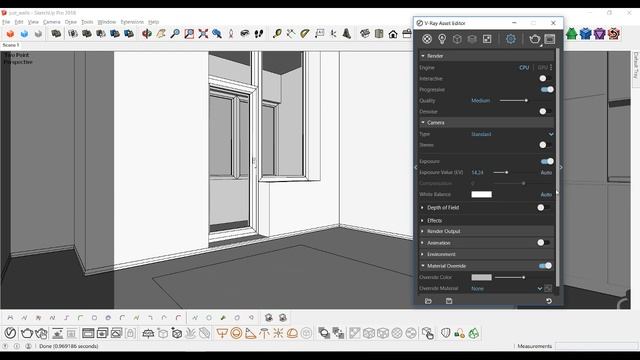 SketchUp. V-ray Next. Визуализация интерьера часть 1 смотреть онлайн