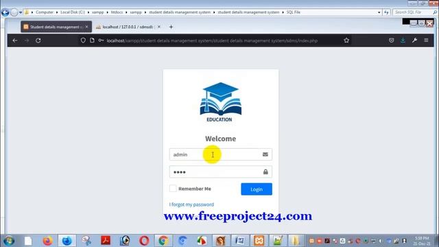 Student info Details Management Free Project in Php | PHP Projects with Source Code 2022