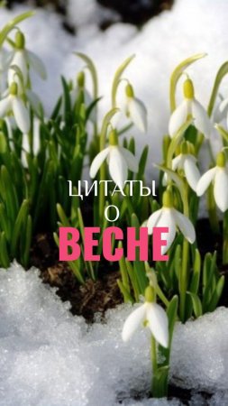 Весна. Цитаты о Весне зарубежных писателей.
