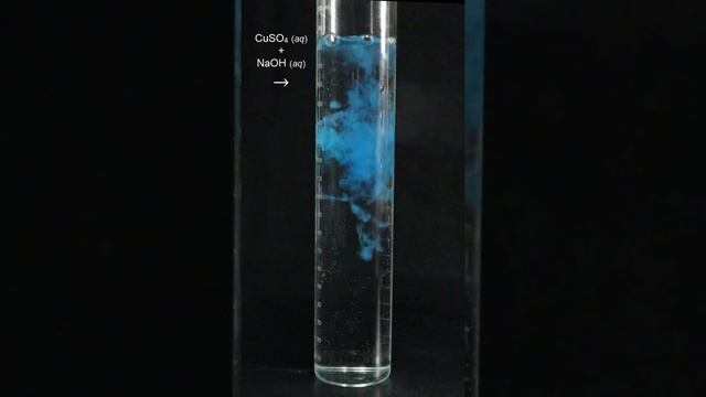 Making Cu(OH)2 (a precipitation reaction)   #shorts