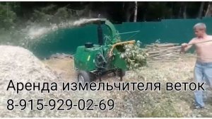 Дробление веток. Аренда измельчителя древесины.