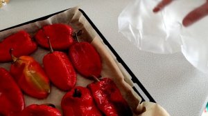 Жареный перец в морозильник.../ быстро,просто и без закатки..