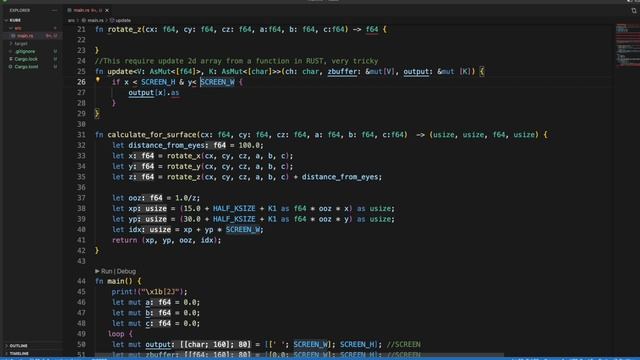 Rust tutorial: 3d cube - No talking rust rustlang kube