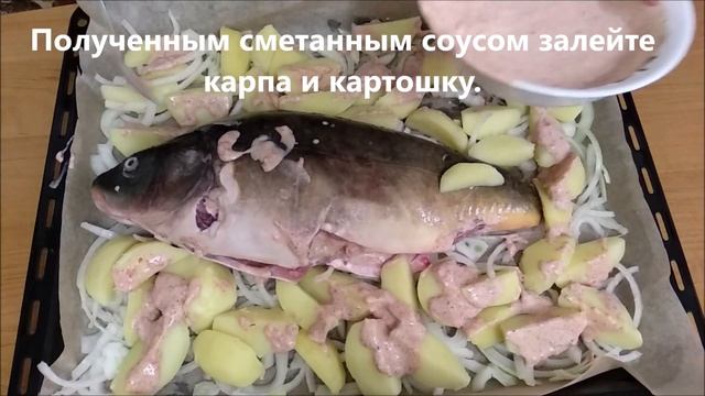 Простой и вкусный рецепт карпа с картошкой в духовке смотреть онлайн