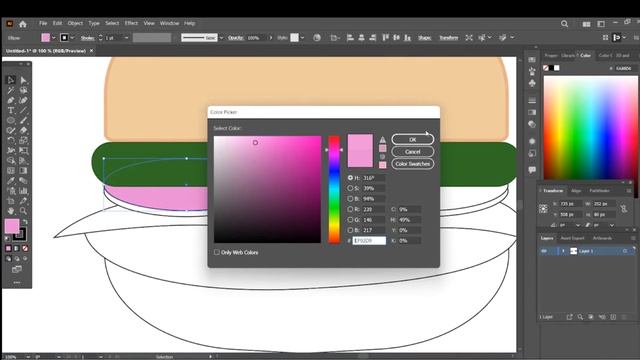 Adobe Illustrator Tutorial - How to Create 3D Vector Burger in Adobe Illustrator || R zone tutorial