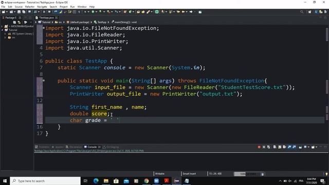 End of file while loop in Java