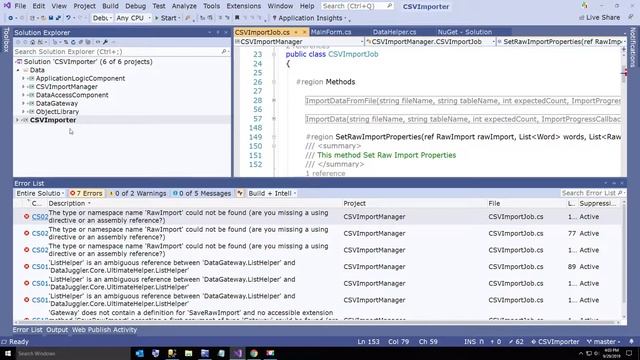 Using CSVImporter with DataTier Net смотреть онлайн